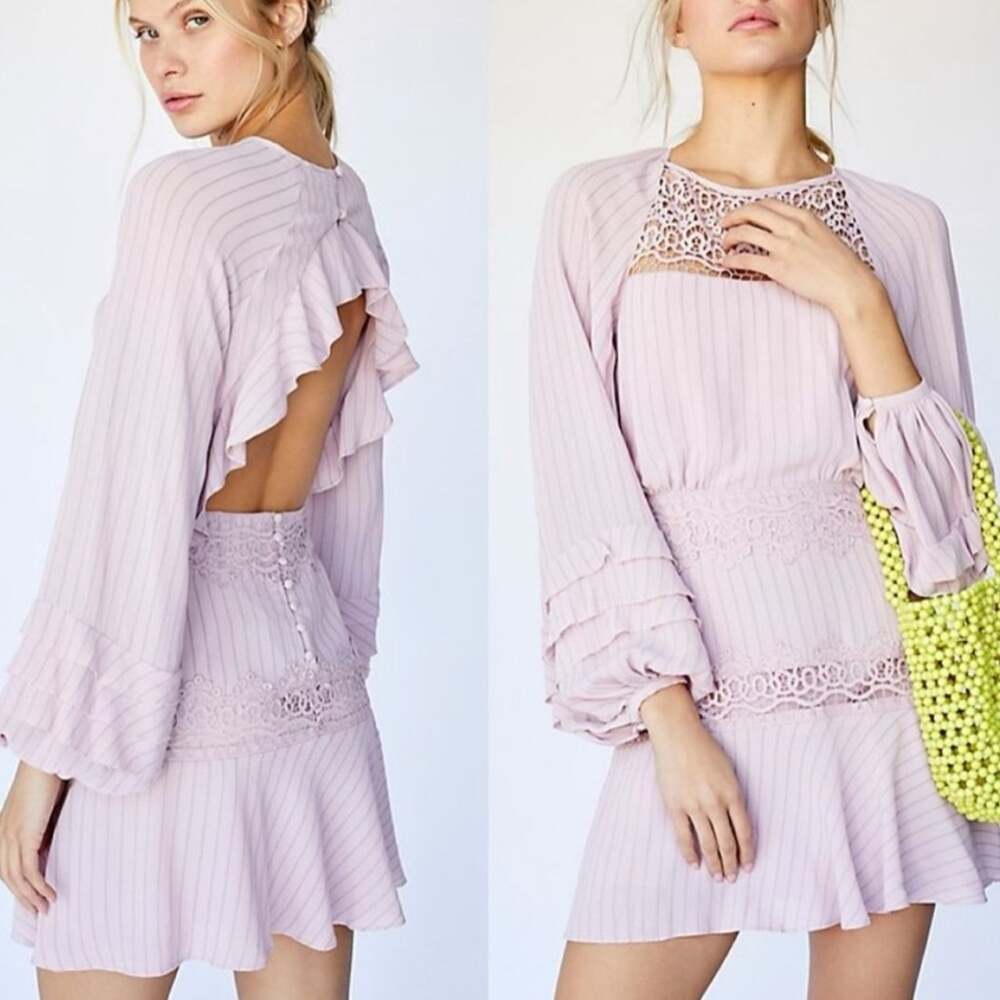 Free People Crush On You Mini Dress lilac